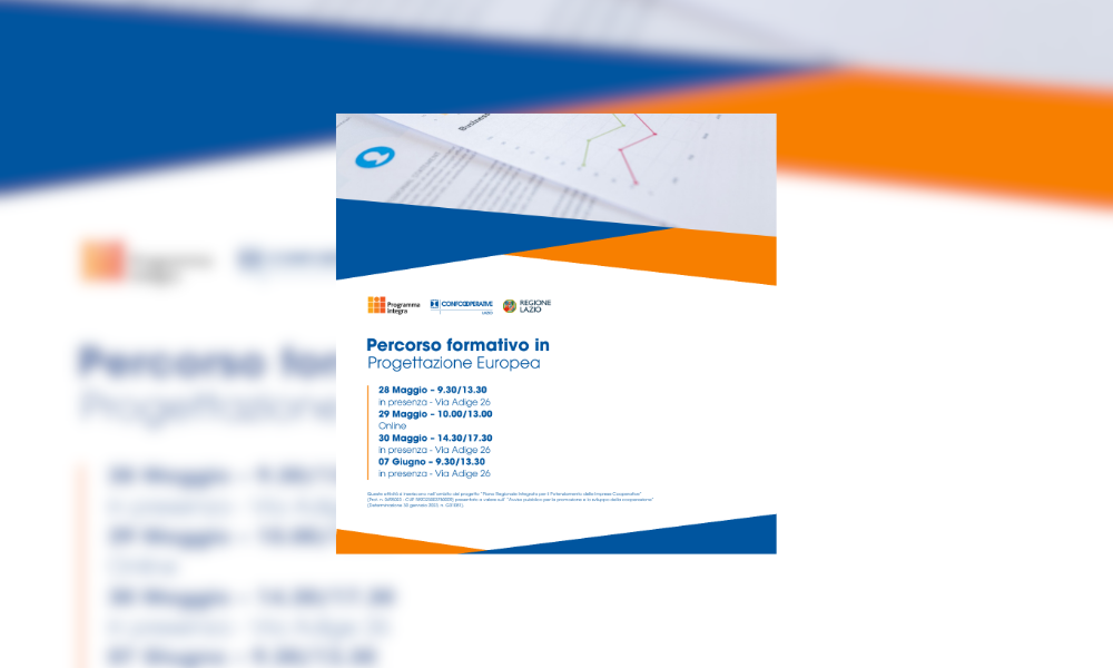 Percorso formativo in Progettazione Europea