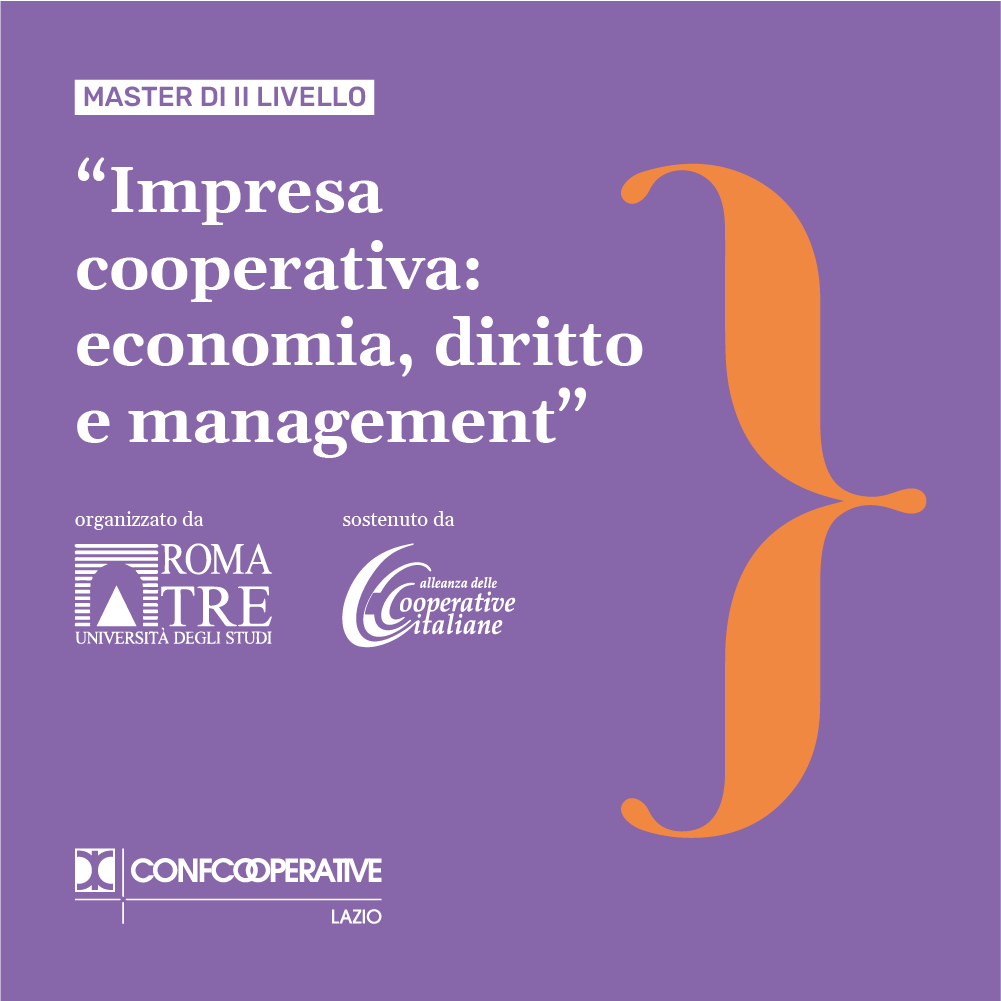 MASTER DI II LIVELLO IMPRESA COOPERATIVA: ECONOMIA, DIRITTO, MANAGEMENT